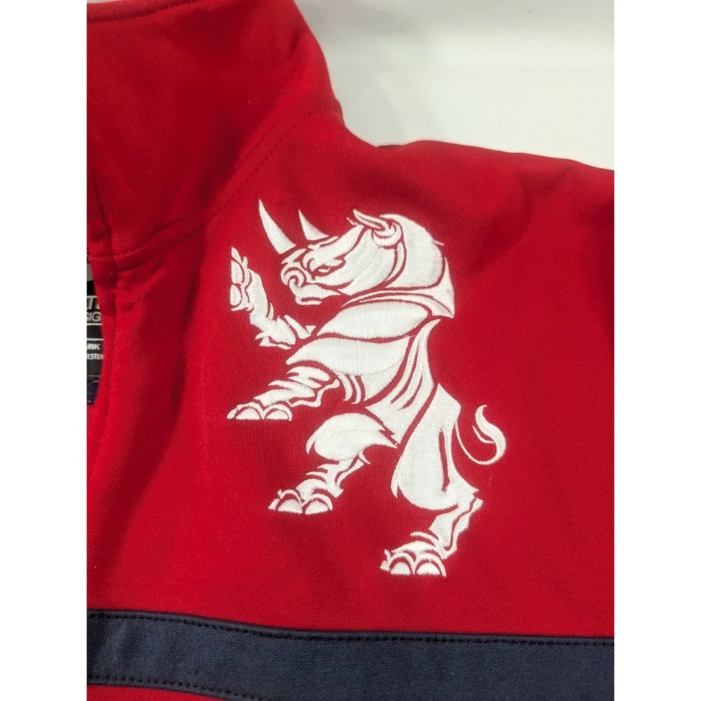 Vintage Ecko Unltd The Royal Rhino Track Jacket Mens Med Red Logo Full Zip Retro